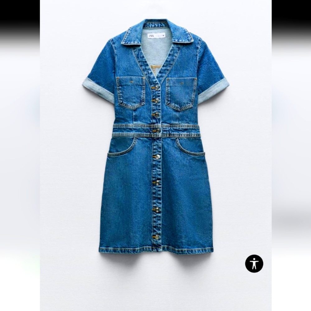 Zara Blue Denim Dress
